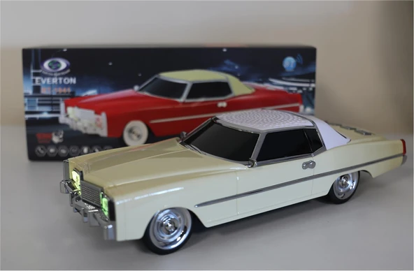 EVERTON RT-1941 Bej Arabalı Bluetooth Fm-Usb-Tf-Aux Şarjlı Nostaljik Radyo - 4