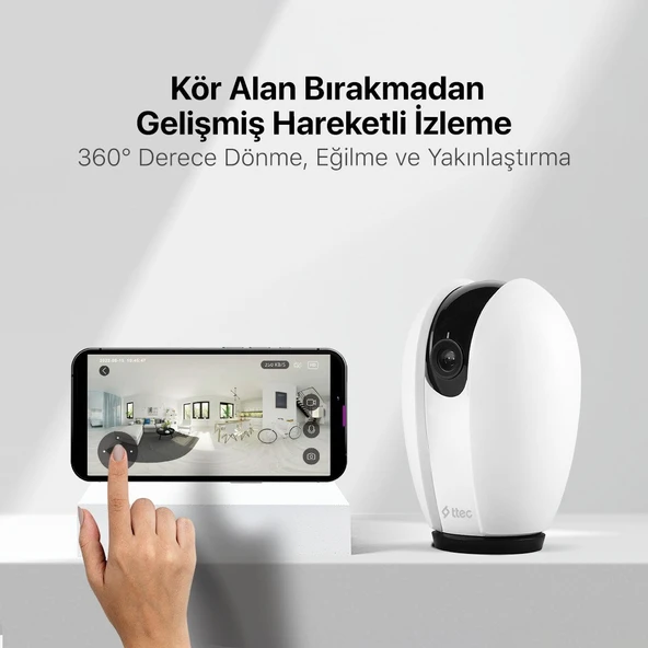 Ttec Wizi Pro Full Hd 360 Derece Tak Çalıştır Wi-Fi Akıllı Kamera - Resim 4