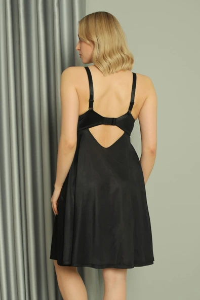 Siyah Micro Toparlayıcı Sütyen Kombinezon - Resim 2