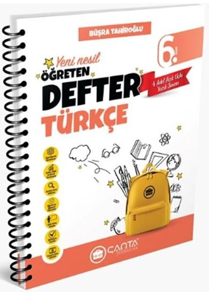 6. Sınıf Türkçe Okula Yardımcı Öğreten Defter Çanta Yayınları