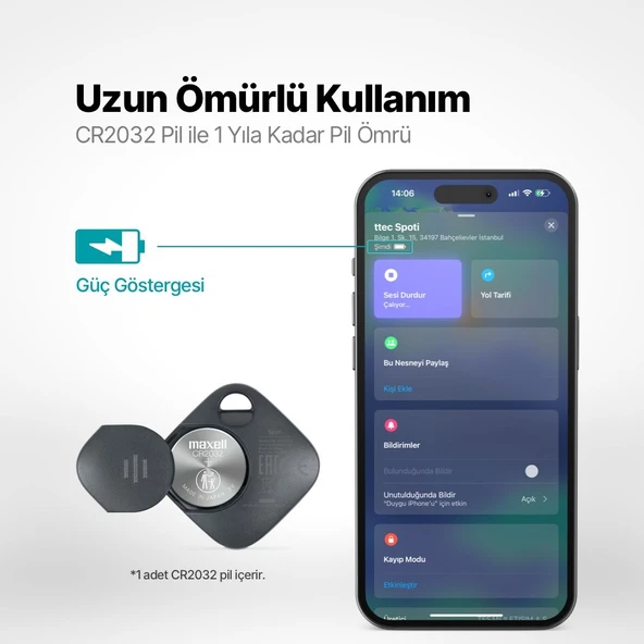 Ttec Spoti Apple Lisanslı Bul Uygulaması Uyumlu Sesli Uyarı Bildirimli Akıllı Takip Cihazı - 7