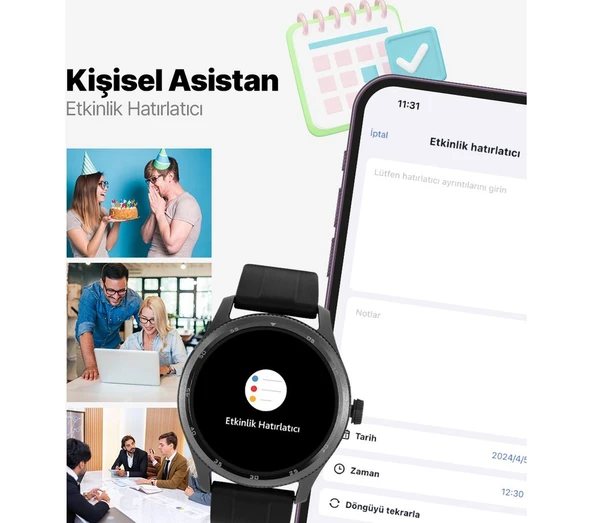 Ttec Tempus 35MM Tft Ekranlı Yuvarlak Metal Kasa Akıllı Saat - 8