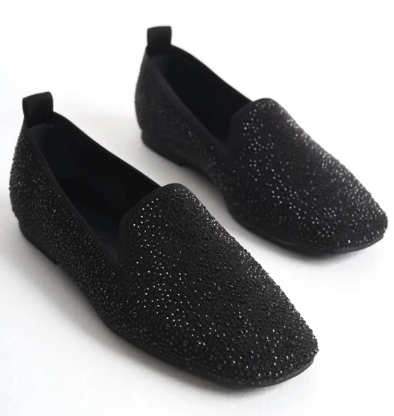 Feles Triko Taş Küt Burun Kadın Babet Ayakkabı ürün görseli