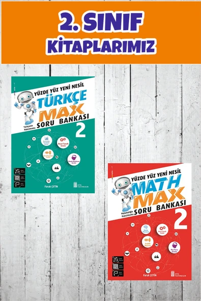 2.Sınıf Yüzde Yüz Yeni Nesil Türkçe Max + Math Max Soru Bankası