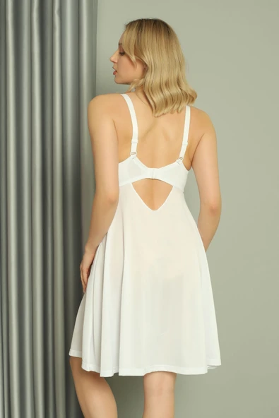 Beyaz Micro Toparlayıcı Sütyen Kombinezon - 2