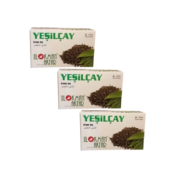 Yeşil Çay 20 'Li Süzen Poşet Yeşilçay, 3 Adet Lokman Aktar