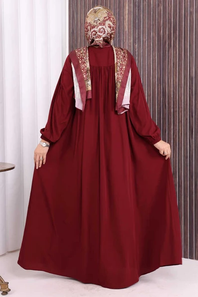 Robalı Britli Ferace 6022 Bordo - Resim 4