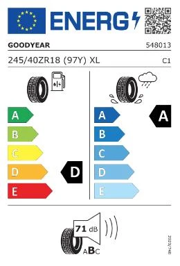 Goodyear 245/40ZR18 (97Y) Eagle F1 SuperSport XL FP Oto Yaz Lastiği (Üretim: 2023) - Resim 2