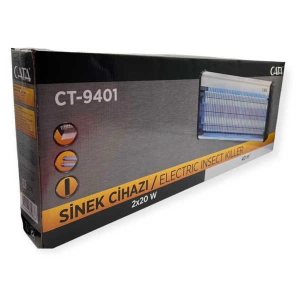 CT 9401 2x20W UV Sinek Öldürücü Cihaz Elektrikli Böcek Tuzağı