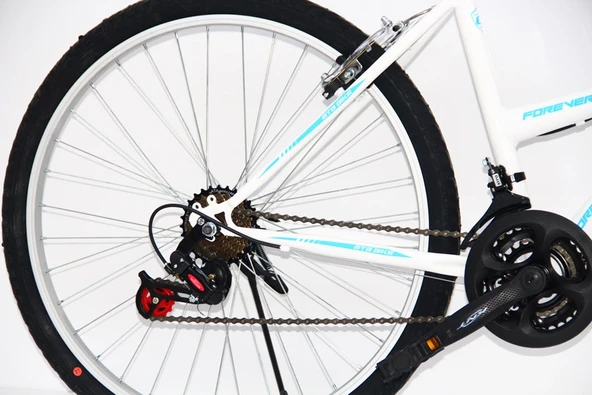 24 jant beyaz model dorello bisiklet 8-10 yaş beyaz bisiklet - 4