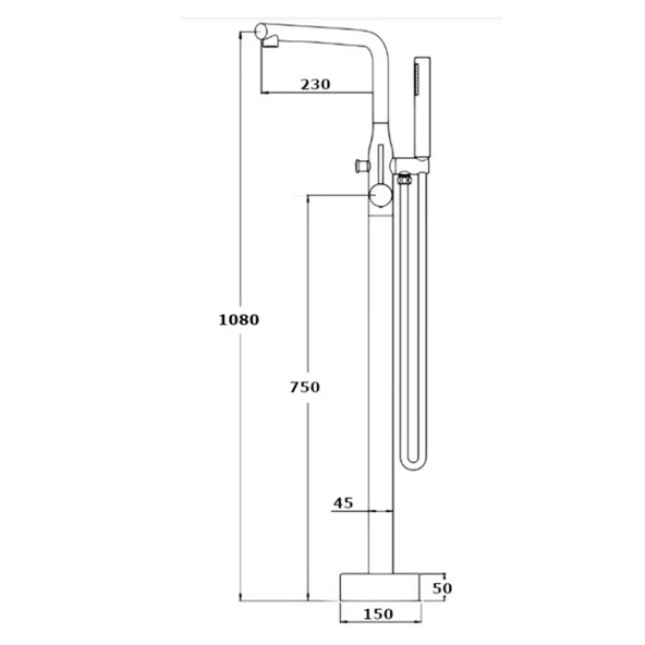 GPD Yerden Küvet Bataryası Yuvarlak-Krom - 2