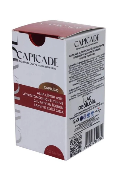 Capicade Capiligo Alfa Lipoik Asit İçeren Takviye Edici Gıda 30 Tablet - 1
