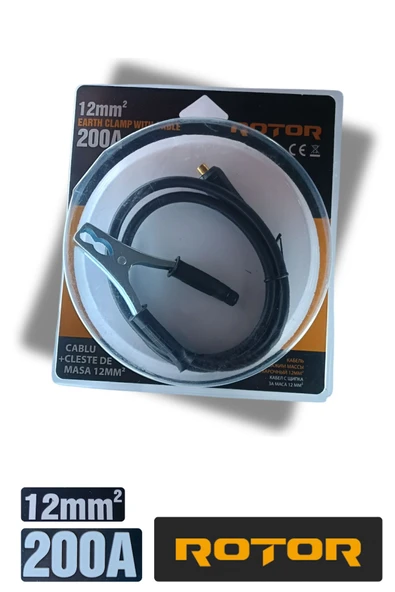 Kablolu Topraklama Kaynak Şase Pensesi, Kablo Takım: 12mm2, 200a, 130 Cm - 6