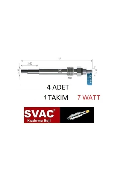 SVAC Kızdırma Bujisi Octavia 2.0 Tdi Passat Touran Jetta -sv106- 4 Ad.