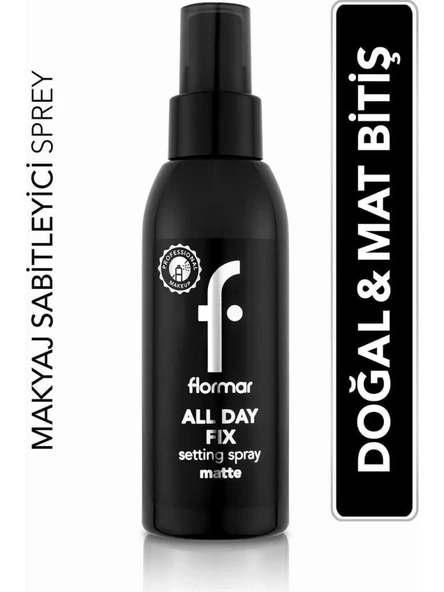 Flormar All Day Fix Mat Bitişli Makyaj Sabitleme Spreyi