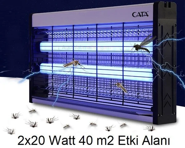 Cata CT-9401 UV Işıklı Elektrikli Sinek Öldürücü Sessiz ve Etkili Haşere Kovucu 2X20W - 2