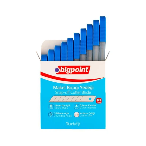 Bigpoint BP478 Maket Bıçağı Yedeği Geniş (18mm) 10 lu Paket - 2
