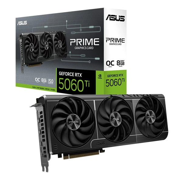 Asus PRIME-RTX5060TI-O8G 8GB 128Bit GDDR7 DP/HDMI PCI 5.0 Ekran Kartı