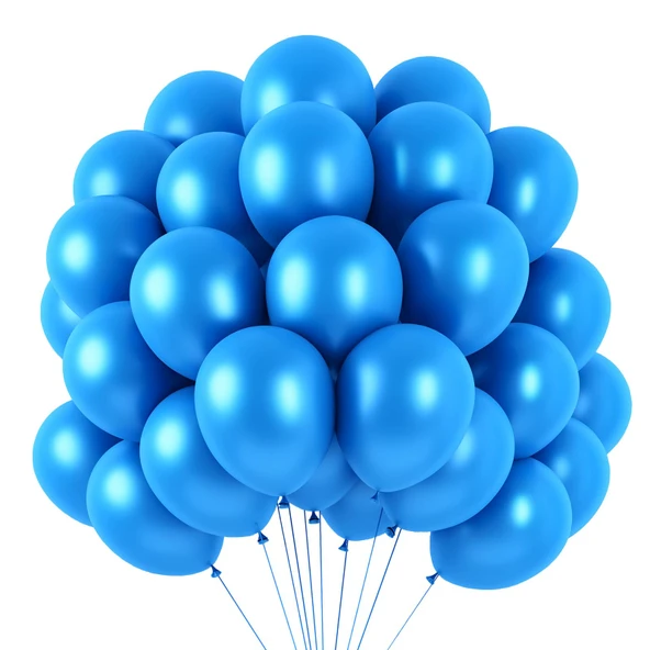 METALİK BALON MAVİ 50 ADET ürün görseli 1