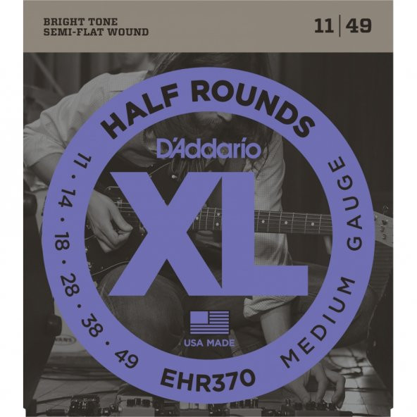 DADDARIO EHR370 ELEKTRO GİTAR TEL SETİ, XL, HALF ROUNDS, MEDIUM GA   