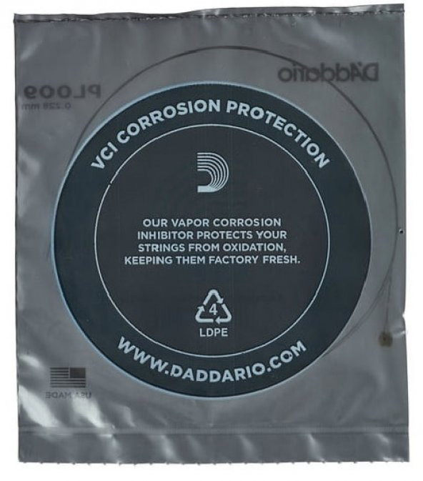 DADDARIO PL009 ELEKTRO VE AKUSTİK TEK TEL, E-(Mİ), HIGH CARBON ST Daddario PL009 Tek Tel, Elektro Gitar veya Akustik Gitar için  - Resim 2