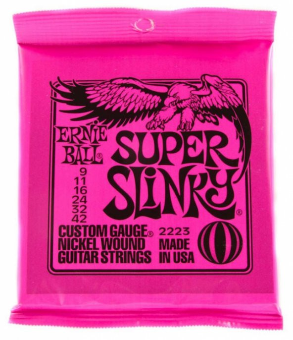 Ernie Ball P02223 Elektro Gitar Teli Super Slinky 09-42