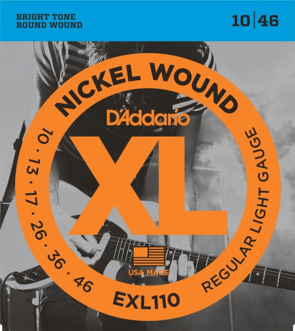 DADDARIO EXL110 ELEKTRO GİTAR TEL SETİ, XL, 10-46, NICKEL WOUND