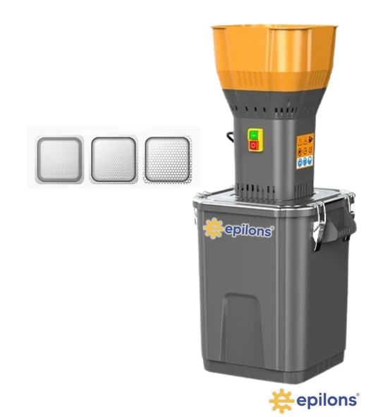 Epilons Pro 1300W Elektrikli Tahıl ve Baharat Öğütücü – 0,6-8 mm Ayarlanabilir Granül, Paslanmaz Çelik - 4