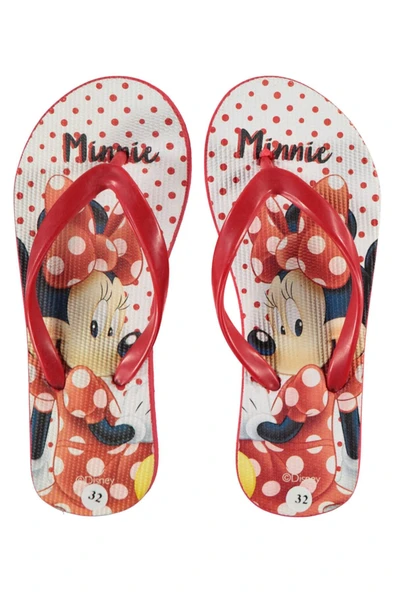 Minnie Mouse Kız Çocuk Terlik 30-35 Numara Kırmızı