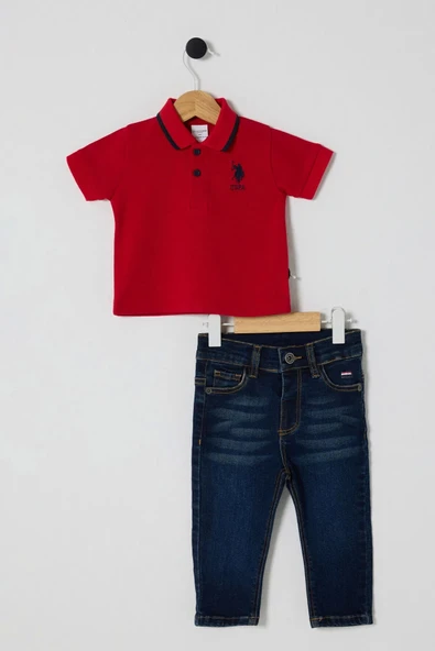 U.s Polo Bebek 2'li Takım Usb2627 Kırmızı
