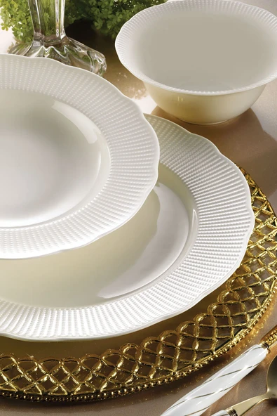 Bone Ilay 24 Parça 6 Kişilik Yemek Seti