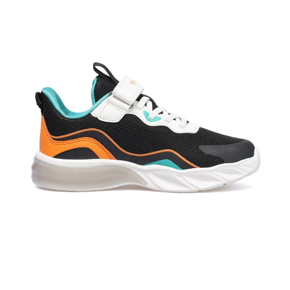 Hummel Siyah Cırtlı Fileli Işıklı Unisex Çocuk Spor Ayakkabı