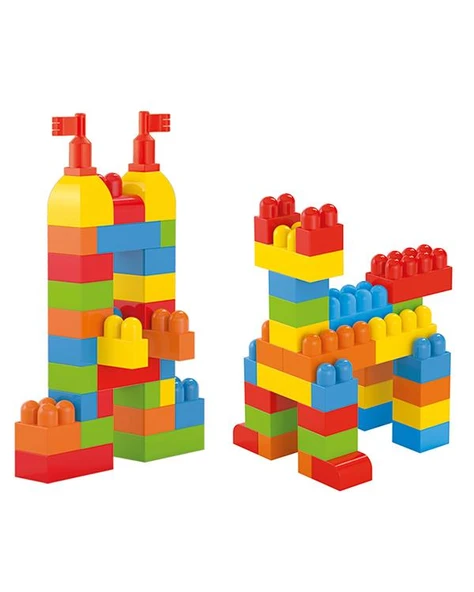 Dede Oyuncak Akıllı Çocuk Renkli Bloklar 100 Parça 01023 - 2