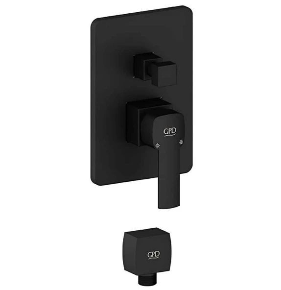 GPD Pedra Ankastre Banyo Bataryası Siyah