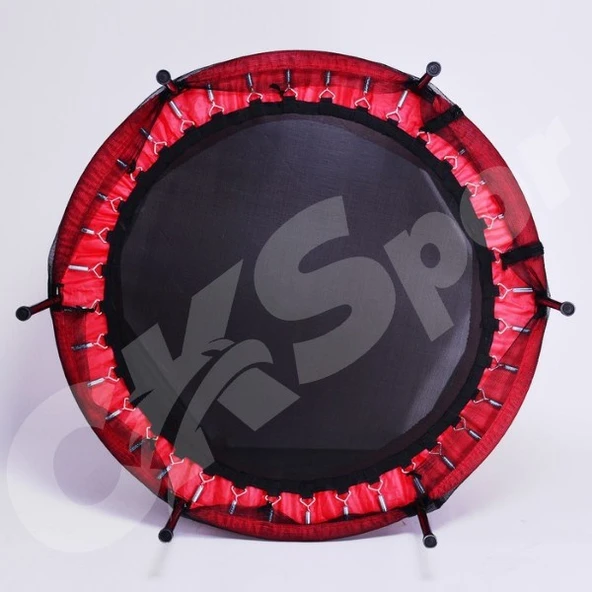 Fileli Büyük Boy Trambolin 140 cm Çap Korumalı Kolay Kurulum Kırmızı CKS131 - 2