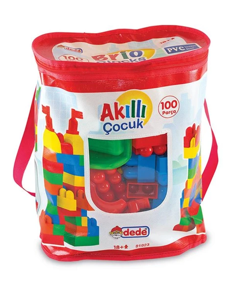 Dede Oyuncak Akıllı Çocuk Renkli Bloklar 100 Parça 01023