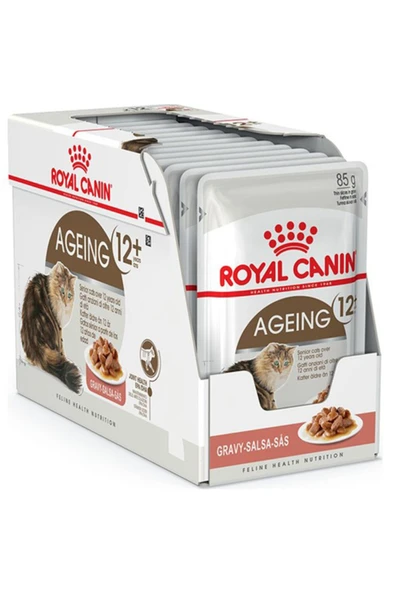 Royal Canin Senior Ageing 12+ Gravy Pouch Yaşlı Kedi Yaş Maması 12 x 85 G