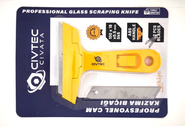 Civtec CCCKS002 Cam Kazıma Bıçağı Prof.