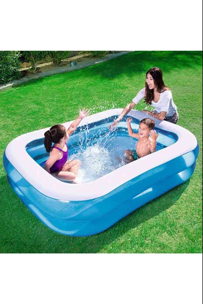 Dikdörtgen Mavi Aile Havuzu 201x150x51cm - 3
