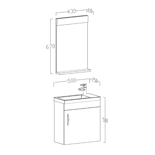 UBM Zerde 45 cm Banyo Dolabı Antrasit - 2