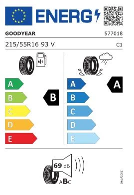 Goodyear 215/55R16 93V EfficientGrip Performance 2 Oto Yaz Lastiği (Üretim: 2023) - 2