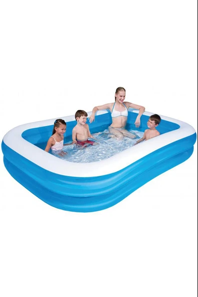 Dikdörtgen Mavi Aile Havuzu 201x150x51cm - 4
