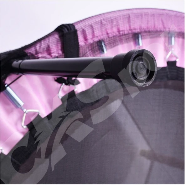 Fileli Büyük Boy Trambolin 140 cm Çap Korumalı Kolay Kurulum  Pembe CKS131 - 4