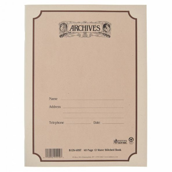DADDARIO B12S48ST NOTA DEFTERİ ARCHIVES 12 SATIR 48 SAYFA