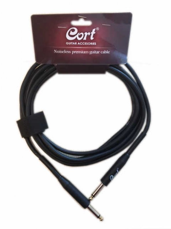 CORT CA508 GİTAR KABLO GÜRÜLTÜSÜZ (NOISLESS) CABLE 3M SİYAH
