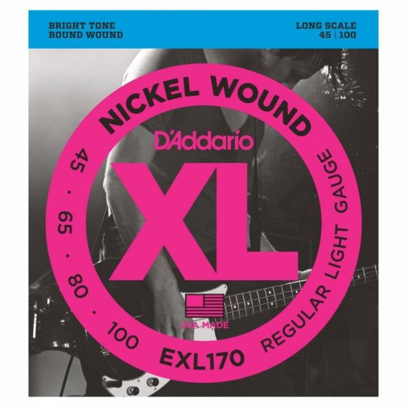 DAddario EXL170 Long Scale Bas Gitar Teli (045-100)