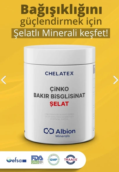 Chelatex Çinko Bakır Bisglisinat Şelat 60 Tablet
