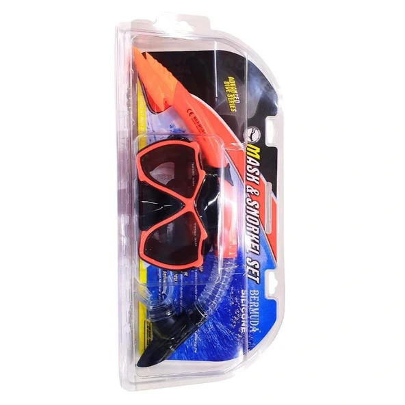 Silikon Maske Snorkel Set Tempered