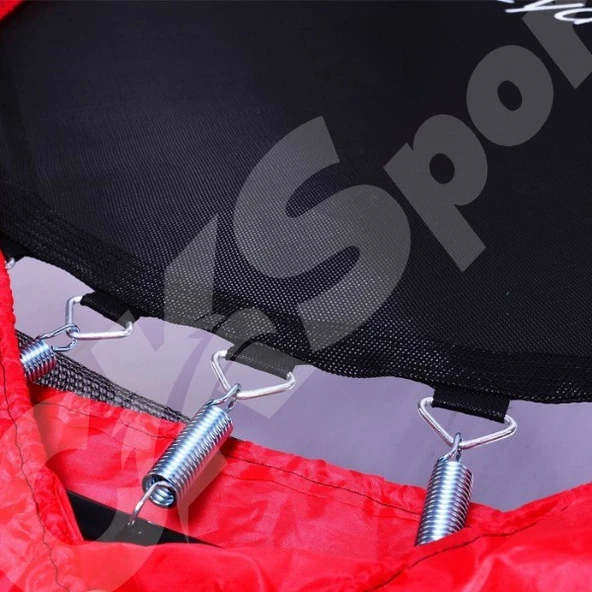 Fileli Büyük Boy Trambolin 140 cm Çap Korumalı Kolay Kurulum Kırmızı CKS131 - 3