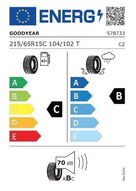 Goodyear 215/65R15C 104/102T EfficientGrip Cargo Oto Yaz Lastiği (Üretim: 2024) - 2